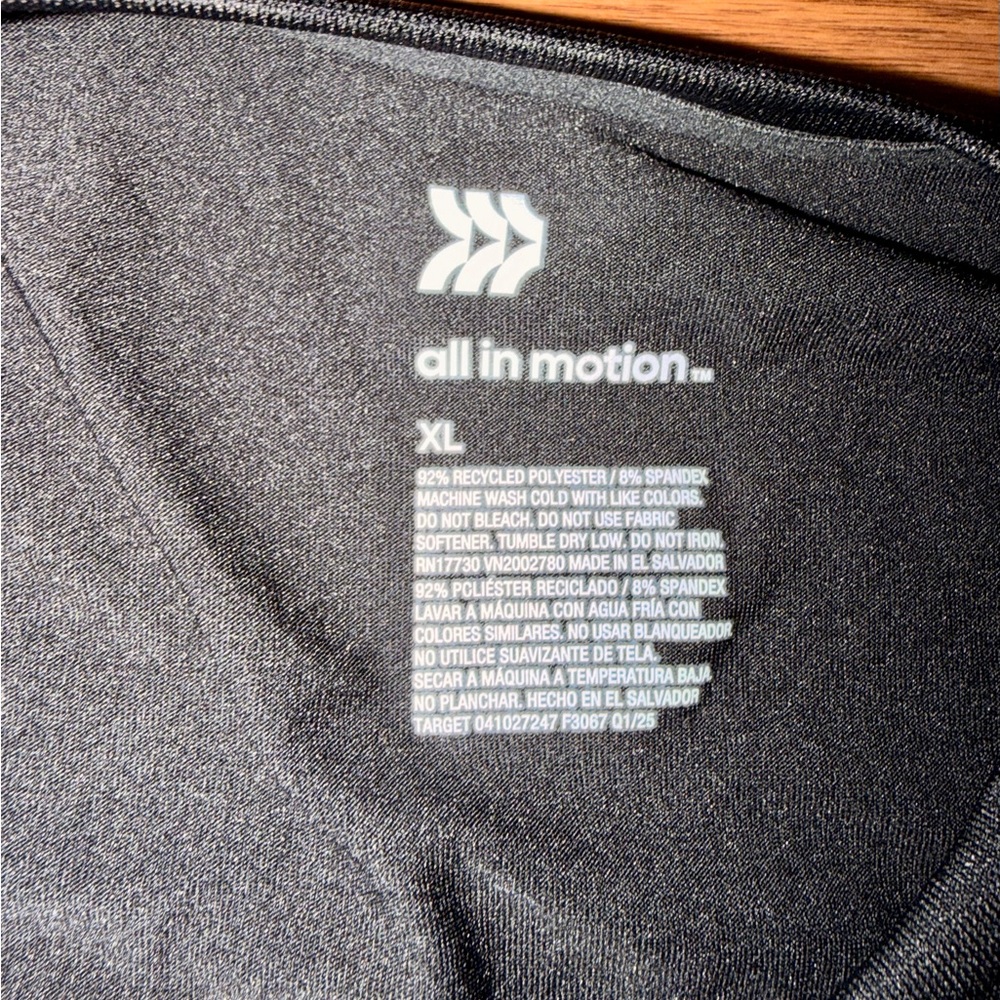 All in Motion Charcoal Long Sleeve Men's Tee - Picture 3 of 4